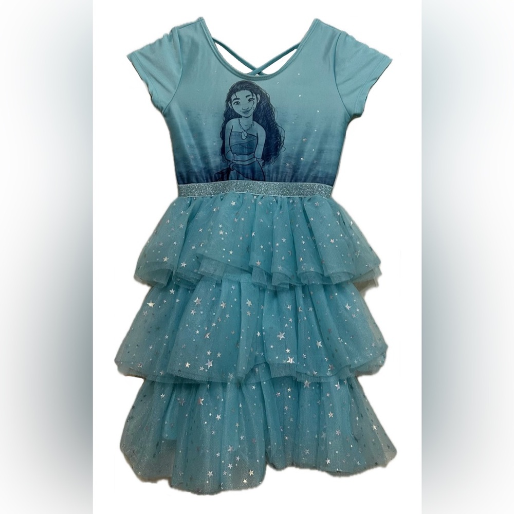 Disney Moana Blue Starry Tiered Dress (Size 3T)